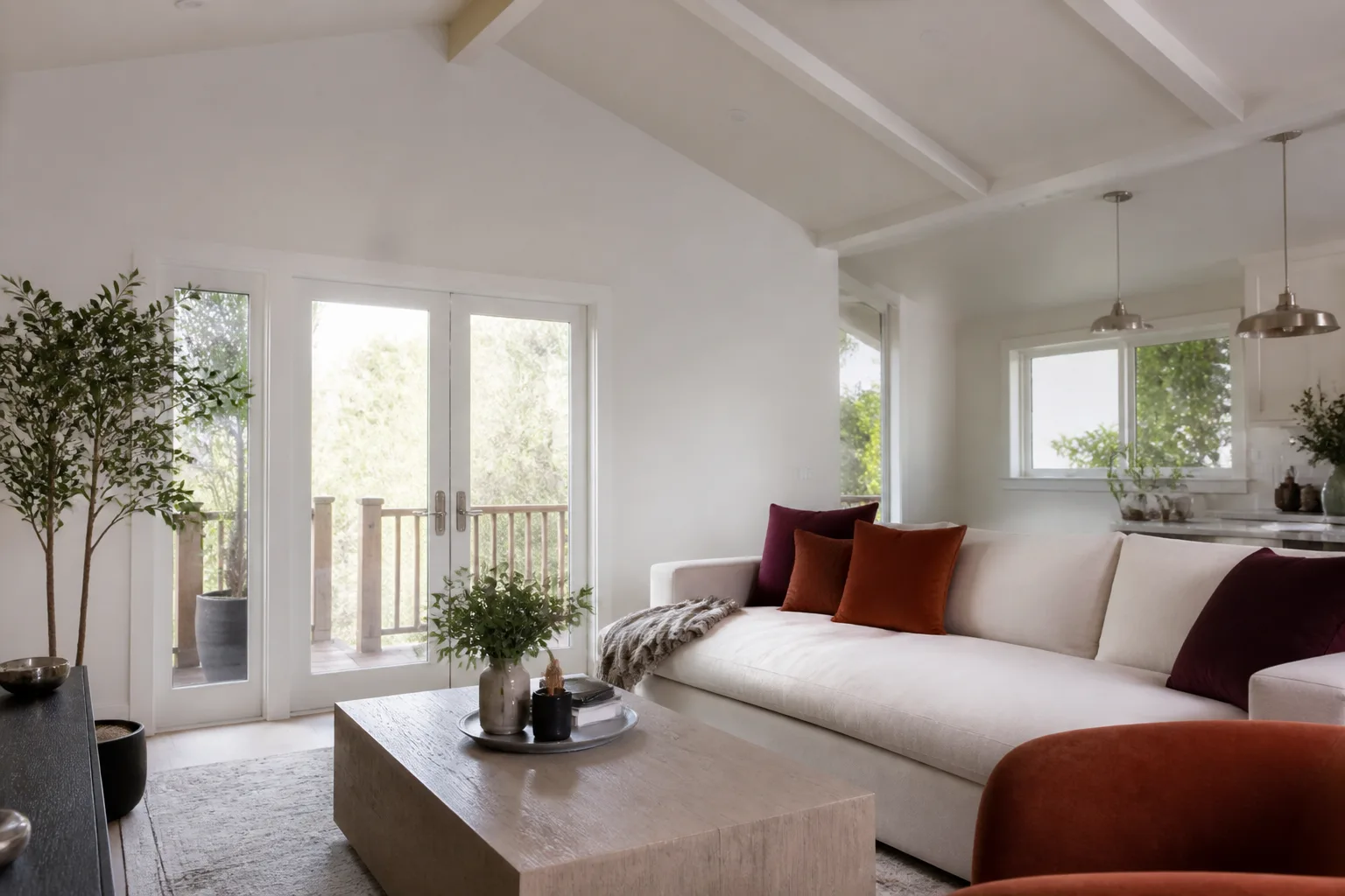 The living room inside a new ADU