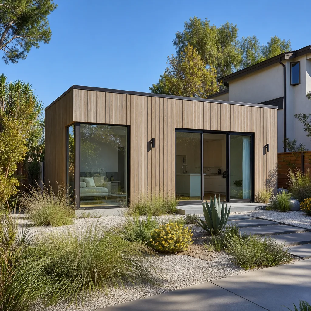 A new modern ADU with wood cladding